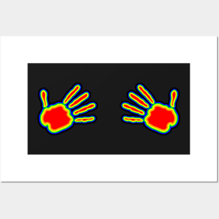 Thermal Hand Grab Print Posters and Art